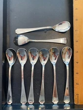 FAIRFAX GORHAM STERLING SILVER SET OF 8 ICE CREAM SPOONS OR EGG SPOONS ALL 1 BID