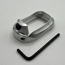 Magwell For Glock G17, 17L, 22, 24, 31, 34, 35, 37 (Gen3 and Gen4) Black Silver