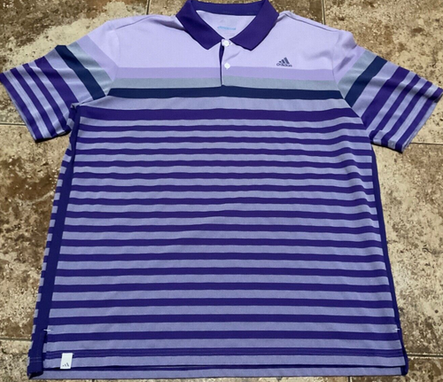 ADIDAS GOLF CLIMACOOL POLO SHIRT ( MENS XL ) PURPLE CUSTOM EMBROIDERED