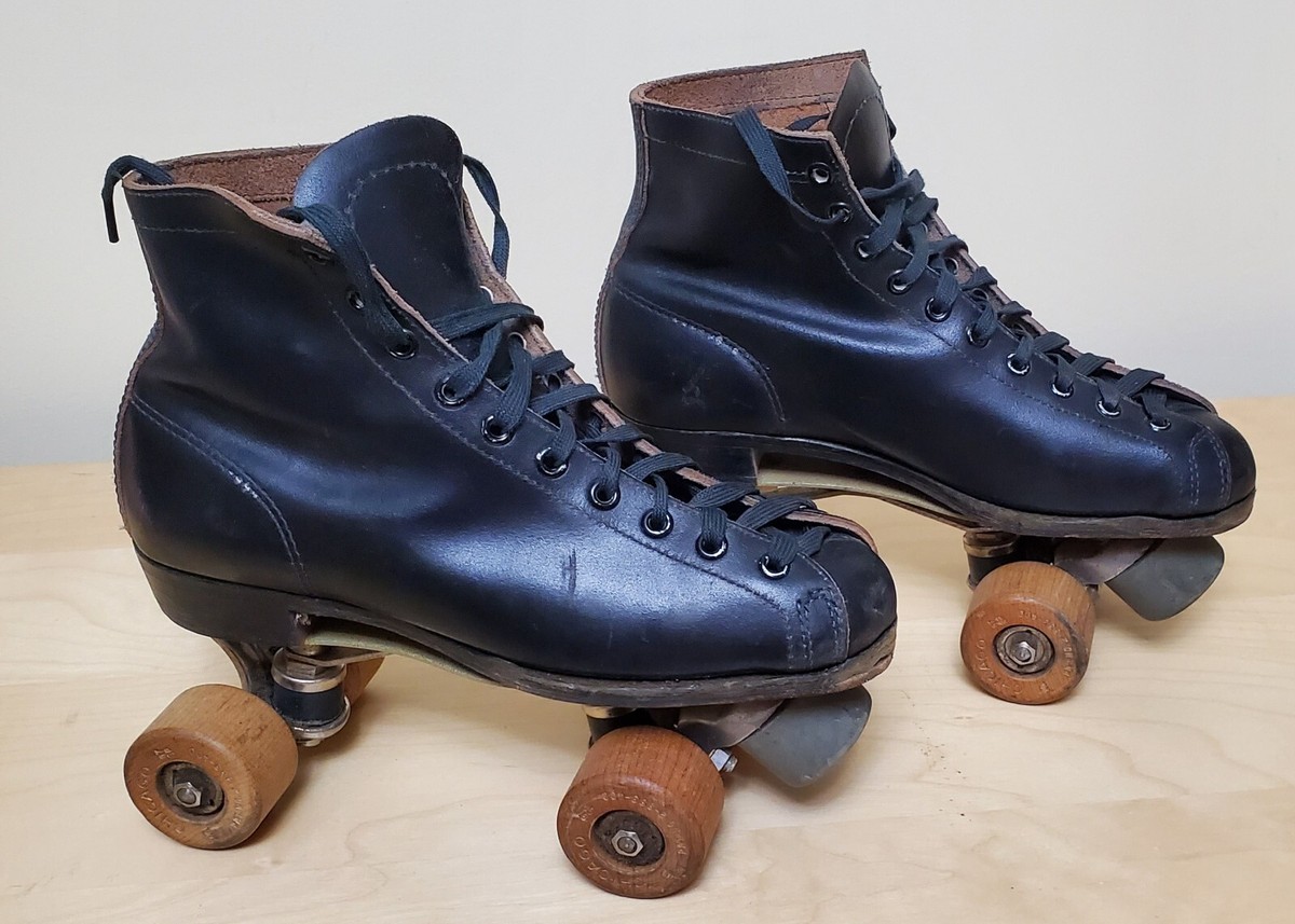 Vintage Wood Wheel Roller Skates | eBay