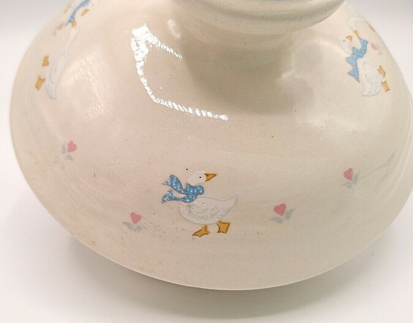 Vintage Aunt Rhody Goose Canister Lid ONLY Brick Oven Stoneware eBay