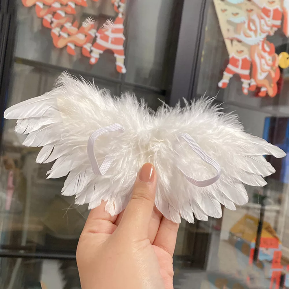 20cm Feather Angel Wings for 1/6 Doll Making Toy Model Accessories Parts  Craft