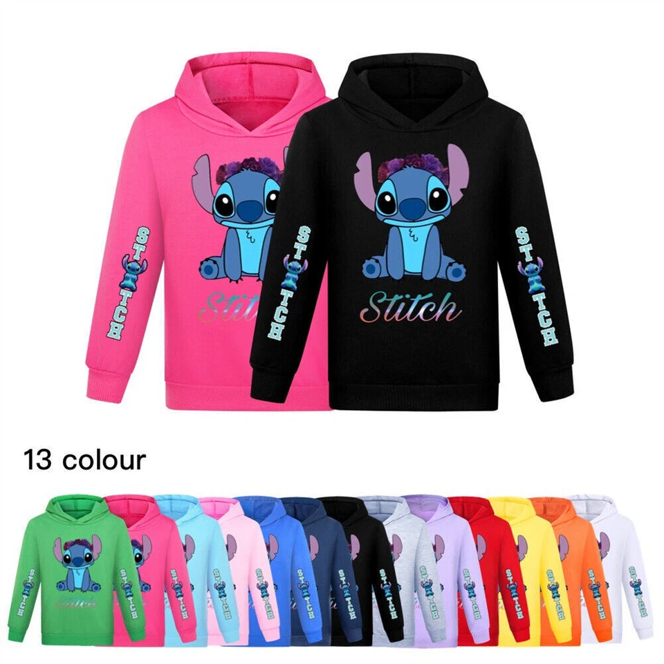 MARKENLOS Kinder/Erwachsenen Lilo Stitch Hoodie Pullover Sweatshirt Kapuzenpullover Tops
