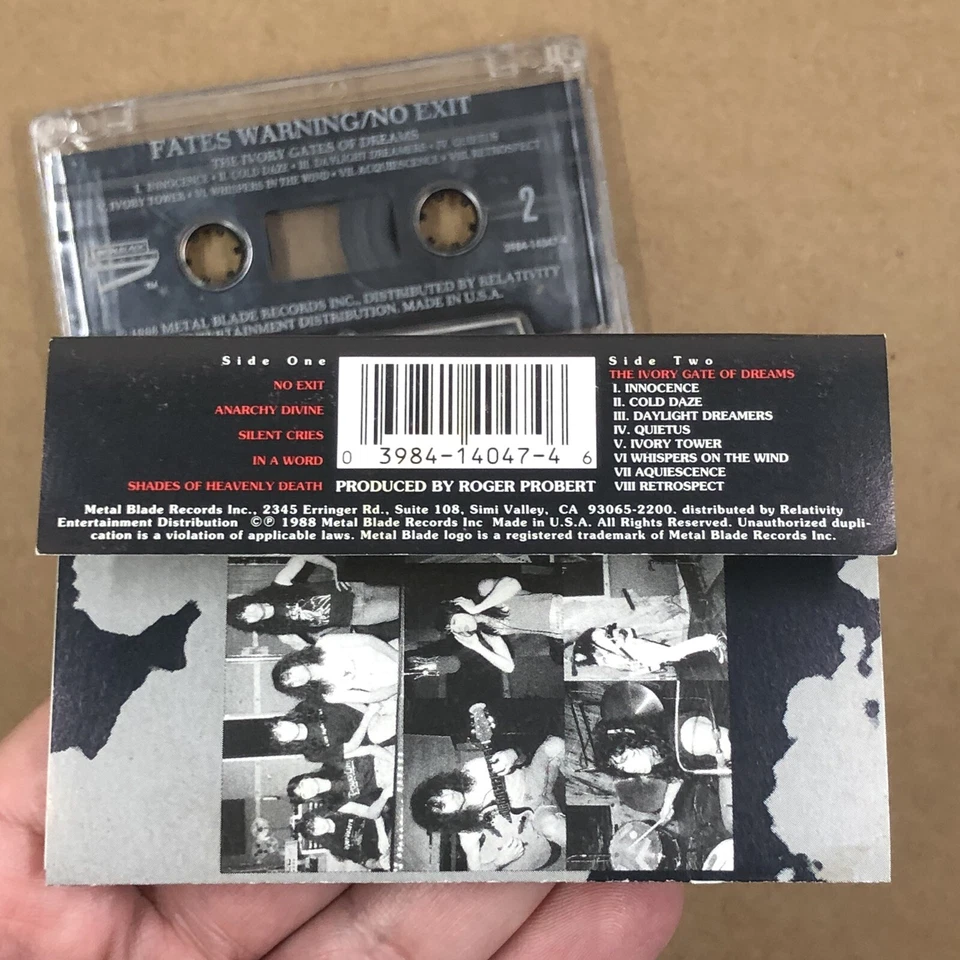FATES WARNING Cassette Tape Metal Prog NO EXIT 90s METAL BLADE RECORDS REISSUE Foto 4 de 4