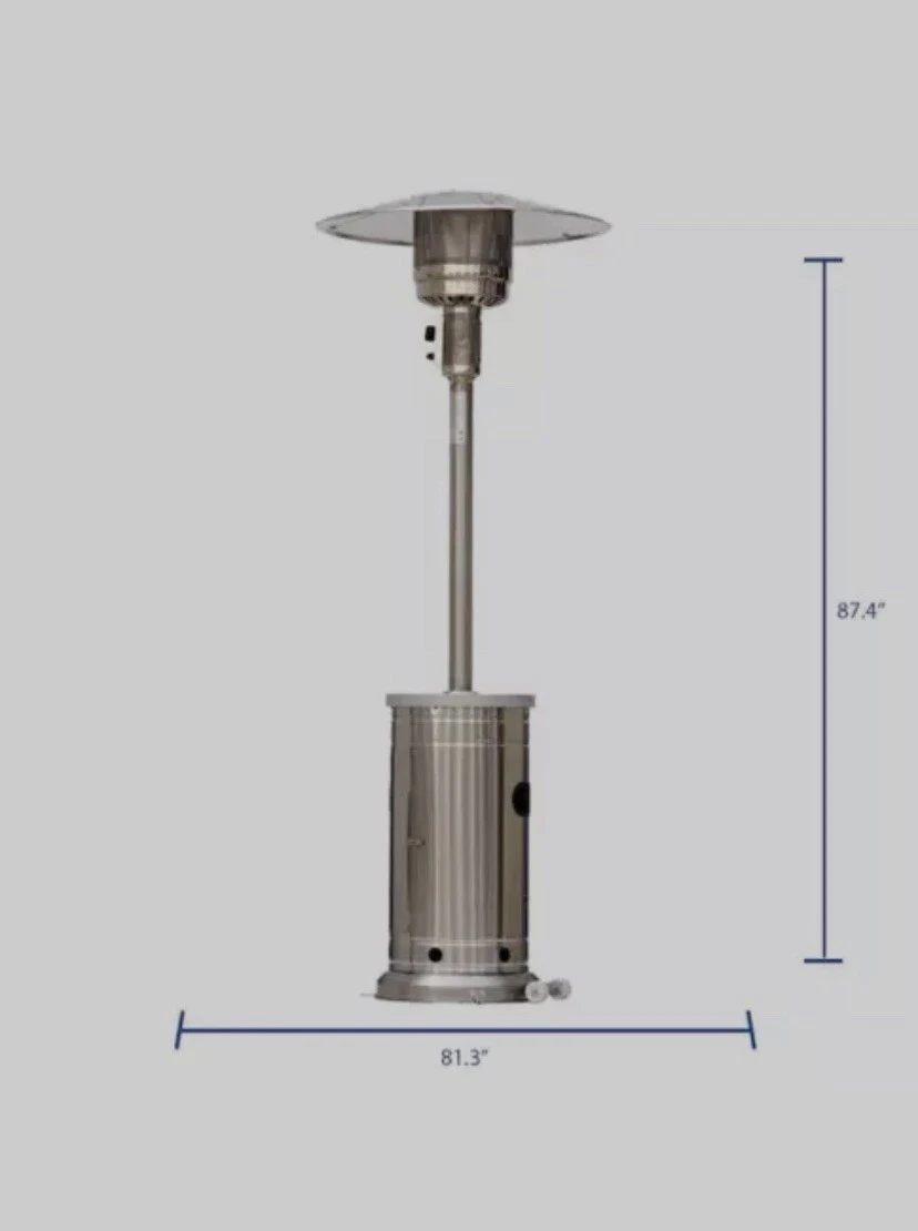Gas Outdoor Patio Heater 48000 BTU Stainless Steel Garden