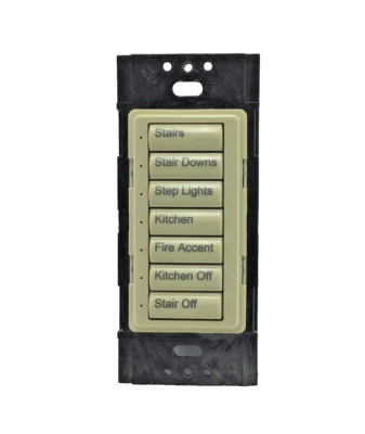 Lutron HomeWorks STWD-7B-IV (Ivory) Interactive Wired Designer seeTouch Keypad
