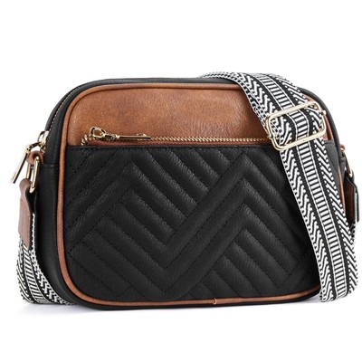 PU-Leder Color block Crossbody-Tasche Große Kapazität Quadratische Geldbörse