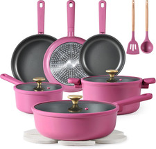 Non Stick Pots and Pans Set, Cookware Sets Nonstick, Kitchen Cooking Set with St