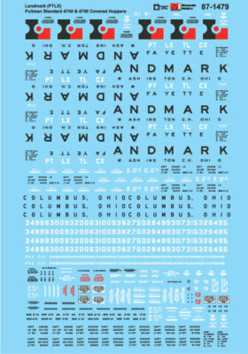 MicroScale 871479 Decal H0 - PTLX & TLCX Landmark PS Cov. Hoppers (87 ...