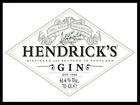 Hendricks Gin, Retro metal Sign/Plaque Wall vintage / Bar Gift