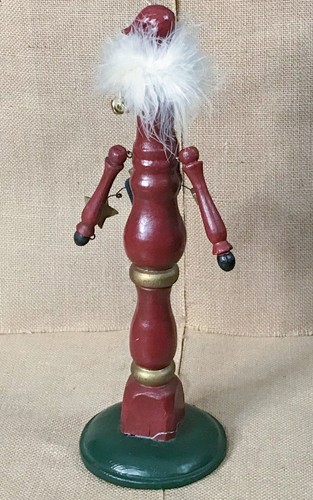 Figura alta de Papá Noel 13 pulgadas arte popular caprichoso Navidad kitsch COMO SE LEE - Imagen 5 de 10