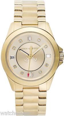 Juicy Couture Women’s Gold Plated Bracelet Watch New Juicy Couture Watch Stella Crown Pave Gold Plated  main image 4