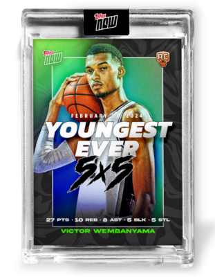 7) 2023-24 Topps Now Victor Wembanyama ROOKIE CARD SP Spurs #VW1