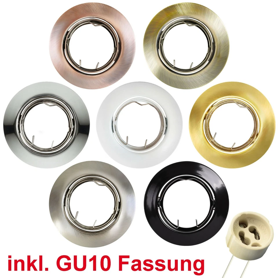 LED GU10 Einbaustrahler Einbau Decken Spot Einbaurahmen Strahler Leuchte Lampe - Bild 3 von 3