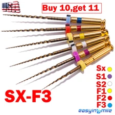 6pcs Dental Endo Rotary Files X-Pro Gold Taper SX-F3 25MM NITI root canal Files