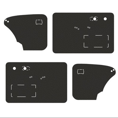 1965-1977 VW Beetle Sedan Door Panel Moisture Barrier Kit 4pc Ensolite