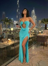 Floor-length Drape -Top Evening Gown