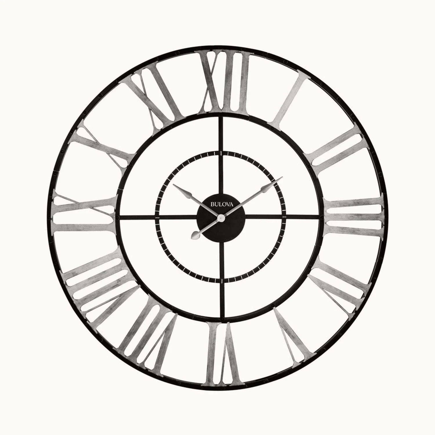 Bulova Oversized Gallery Wall Clock 60" x 60" Modern Home Décor