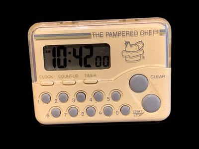 The Pampered Chef Digital Kitchen Timer Multifunctional Magnetic Stand Clip