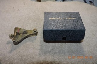 Antique Swartchild Watchmakers Poising Watch Tool Ruby Jaws w/ Box