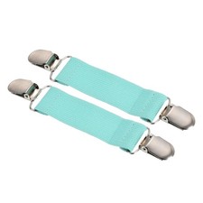 Clip glove, 2 pcs clamp glove with double side metal clasp, light green