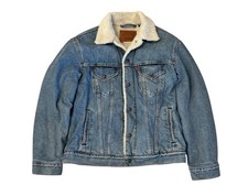 Levi s Men s Premium Vintage Fit Sherpa Lined Denim Jean Trucker Jacket Medium