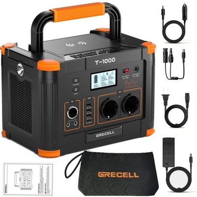 Solar Generator 1000W Powerbank tragbar Akku Outdoor Camping Wohnmobil Notstrom