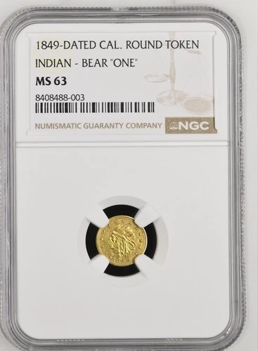 Photo of a 1849 California Fractional Gold from an eBay sale