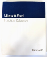 Microsoft Excel Function Reference Book Guide - Version 3.0 - Collectable Rare