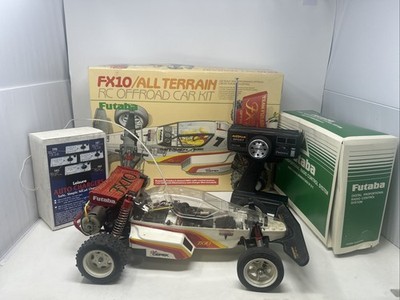 Vintage Futaba FX10 All Terrain RC Off Road Car Built Box, Transmitter, Charger