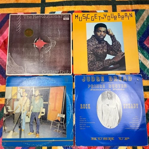 Reggae Lot of 4 12" LPs Records Outlaw Dub Judge Dread Prince Buster Kool Roots