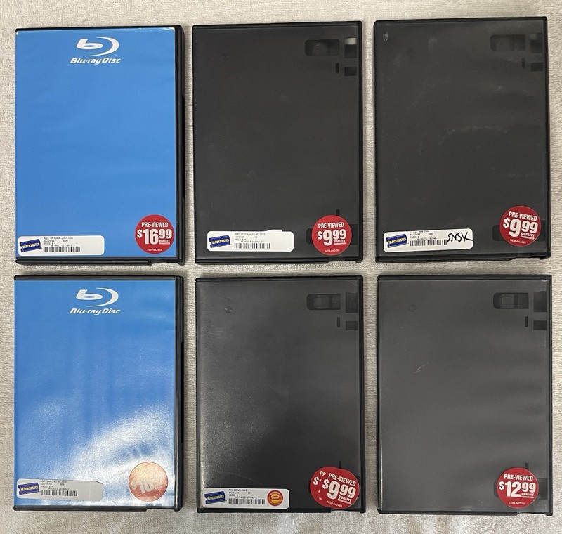 Empty Blockbuster DVD Rental Replacement Case Lot Single Disc Retro Vintage 80s