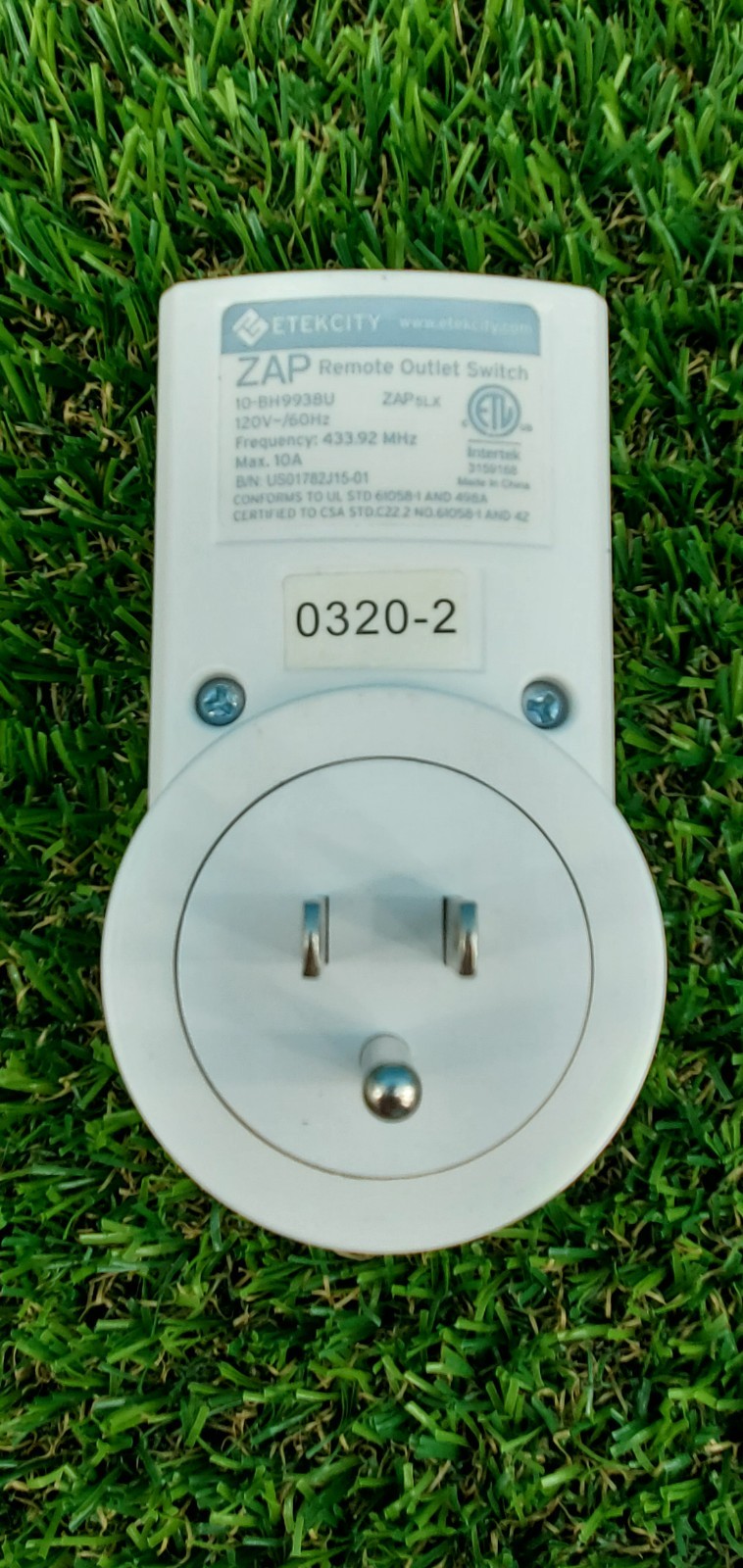 WORKS ZAP Remote Outlet Switch By Etekcity 5 Outlets & Remote (5 Plugs/1 Remote)