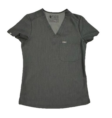 Figs Catarina Scrub Top Women s Size XXSMALL Color Graphite Technical Collection