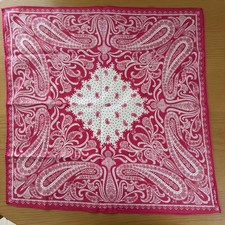 RRL Ralph Lauren Paisley Pattern All Cotton Bandana Scarf Casual Unisex Red