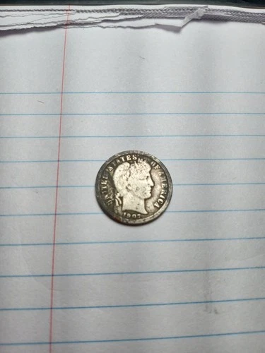 1907 Barber Dime — photo from the most recent tracked eBay sale