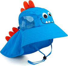 Kids Sun Hat UPF 50 Boy Girl Protection Hat Wide Brim Beach Hats with Mesh and