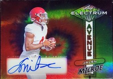 Jalen Milroe 2024 Leaf Electrum #EAA-JM1 Electrum Avenue TieDye Etch /25