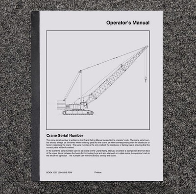 Link-Belt 348 HYLAB 5 Crane Owner Operator User Guide Manual 1007
