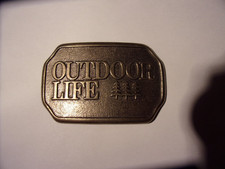 Men's Vintage Brass Outdoor Life Belt Buckle - Very good - 10 s/h