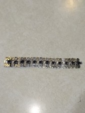 Vintage meksykańska bransoletka ze srebra szterlingowego ametyst Fred Davis?