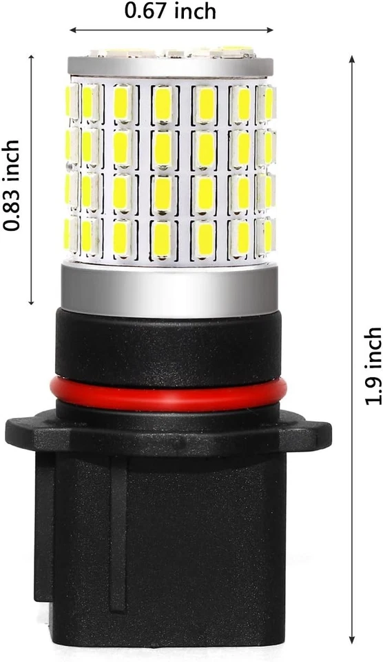 PHINLION PSX26W 12278 LED Fog Lights, PWY26W H28W DRL Bulbs, 2000 White  - Image 4 of 4