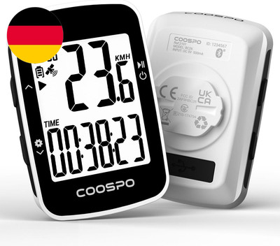 COOSPO BC26 GPS Fahrradcomputer Kabellos Bluetooth5.0/ ANT+, IP67 Wasserdichter 