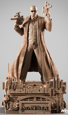Morpheus The Matrix - unbemalter Modellbausatz - 3D gedruckte Resin Figur - Maßstab 1:10