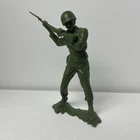 Vintage 1960’s WW2 WWII USMC Green Toy Plastic Soldier Rifle Bayonet Green