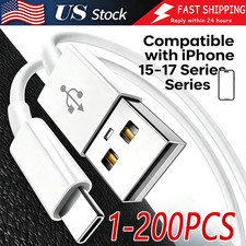 IPhone 16 17 Pro Max Plus USB-A Cable Fast Charger Type C Charging Data lot Cord