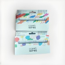TWO NEW Copic Acrea Paint Markers Set Vivid 6 Acrylic Colors Art