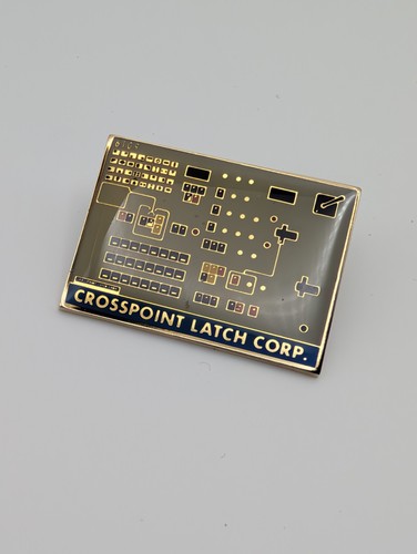 Vintage Crosspoint Latch Corp Enamel Pin Broadcast Video Switcher Console Tech