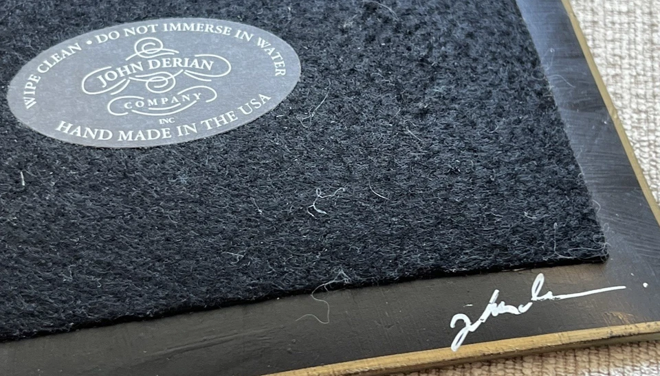 Декупажный маленький стеклянный поднос блюдо для безделушек John Derian синяя бабочка 296 - Изображение 4 из 4