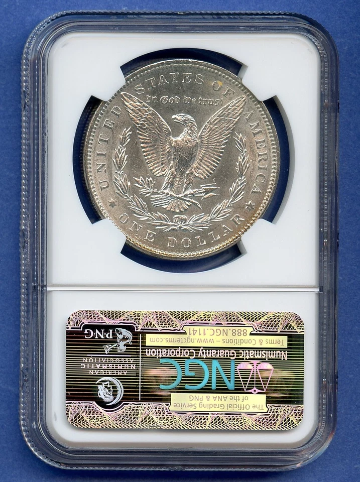 1899 P NGC AU58 Morgan Silver $1 Dollar US Mint Coin 1899-P AU-58 - Image 2 of 3